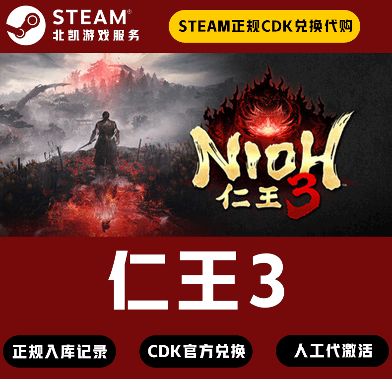 Steam游戏【仁王3】国区正版CDK假一赔十，代充稳定正规入库-北凯千寻