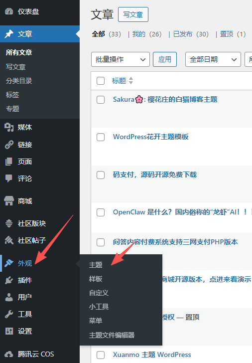wordpress的主题如何使用？下载了本站的主题不会用？-北凯千寻